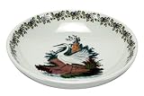 Portmeirion Birds of Britain Earthenware 8-Inch Low Pasta Bowl, Set of 6