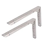 uxcell 250mmX 160mm　ステンレス　棚受　コーナーアングル　ブラケット　2個