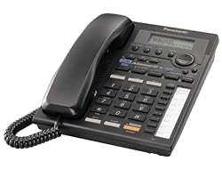 Panasonic KX-TS3282B 2-Line Expandable Corded Phone with Data Port, Black
