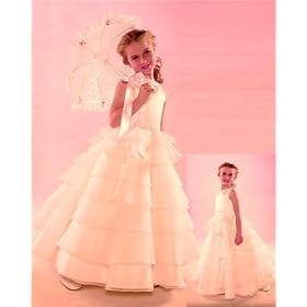 NWT Brand New Flower Girl Ivory Wedding Layers Dress