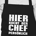 HIER KOCHT DER CHEF PERSÖNLICH - Kochschürze, Küchenschürze, Latzschürze - Die Geschenkidee für den Küchengott!