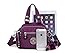 Tiny Chou Mini Solid Color Water Resistant Nylon Handbag Cross Body Shoulder Bag for Women & Girls