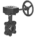 Milwaukee Valve ML222V Series Cast Iron Butterfly Valve, Lug Style, Nickel Plated Ductile Iron Disc, Viton Seat, Lever Handle, Flanged