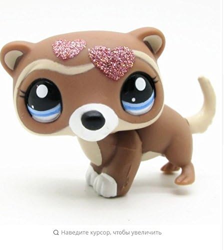 LPS cute toys Lovely Pet shop animal love heart ferret action figure doll