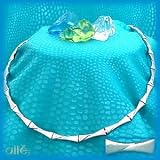 14K White Gold Satin & Polished Bow Tie Necklace
