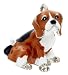 Beagle Enameled Keychain w/ 5 Charms