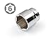 TEKTON 1/2 Inch Drive x 1-1/4 Inch 6-Point Socket 14286