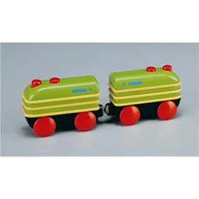 Nuchi Wooden Railway ~ 2-piece Futuristic Train by Nuchi