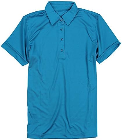 Hartwell Women's Lightweight Solid Sport Polo Shirt (teal, Small)