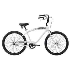 Nirve Custom Men's Single Speed Cruiser Bike (26-Inch Wheels, White)