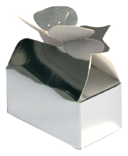 Make N' Mold Dress My Cupcake Silver Bow Top Favor Box Make N' Mold Dress My Cupcake Silver Bow Top Favor Box