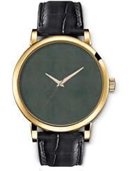 SPRAWL Aanalog Fashion Series Gold Ladies Watches of Genuine Black Leather Strap,Unique Wrist Watch for Women Girls Designed with Dark background