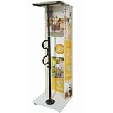 Security Pole & Curve Grab Bar with Optional Extension Pole Color: White