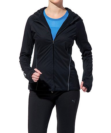 NIKE Damen Laufjacke Element Shield Full Zip Luxe, black/scarlet fire/reflective silv, XL, Preisvergleich