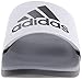 adidas Men's Adilette Comfort Slides Sandals, White/Iron Metallic/Vista Grey, 9