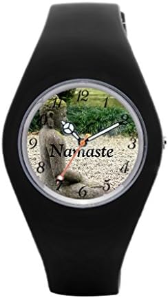 Womens Silicone Band Watch Whatever, I'M Late Anyways - Modern Black And White Watches