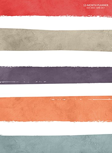 2017  Academic Year Soothing Stripes Simplicity Planner