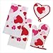 KITCHEN SET VALENTINES DAY OVEN MITT POT HOLDER TOWEL