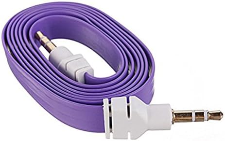 Morul 3.5mm Male AUX Flat Noodle Cable for Mp3 and Others (Purple)