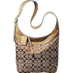 Coach Signature Sophie Messenger Crossbody Bag 12568 Camel Patent