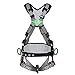 MSA 10195150 V-FIT Construction Harness, Extra Large, Back & Hip D-Rings, Tongue Buckle Leg Straps, Shoulder Padding