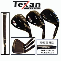Childrens Toyshop  Sporting Goods : TEXAN CLASSICS GUN METAL WEDGE SYSTEM - 3 CLUBS