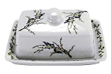 Portmeirion Birds of Britain Earthenware 6-by-3-1/2-Inch Butter Dish