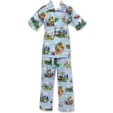 Frankie and Johnny DOGGIE VACATION Womans Cotton Cropped Pajama by PJ Moon