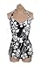 It Figures! Hip Hider Collection Leafy Print H-back Sarong Swimsuit RETAIL VALUE $110