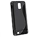 TPU Rubber Skin Case for Samsung Infuse SGH-i997 4G, Black S Shape