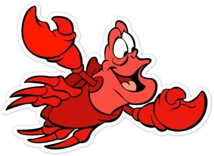 Little Mermaid Sebastian 4"x5" Vinyl Decal Sticker Kids Cartoon