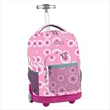 J World Pink Target 18 Rolling Backpack