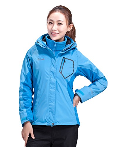 （マキノ） Makino レディース アウトドア スポーツ 取り外し可能 3in1 Outdoor Jackets 防風 防寒 登山 ジャケット マウンテン パーカー スキーウェア 1224-2