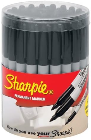 2 Pack Sharpie 35010 Bulk 36 Piece Canister Permanent Markers Black