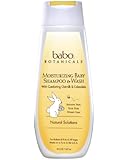 Babo Botanicals Moisturizing Baby Shampoo and Wash Oatmilk Calendula, 8 Ounce - Best Baby Shampoo Soothes Baby's Sensitive Skin; Natural Oat; Sensitive Skin; Dry Skin; Cradle Cap; Eczema; Gluten Free