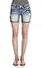 WallFlower Juniors Destructed Heavy Stitch Denim Shorts