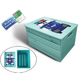 Kids Patio Toy Chest 15070 - Stain Fir, Indoor / Outdoor, for Ages 2 to 5, Free Drawing Book, Only 10 Sets on Sale!