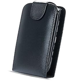 Brand New Black Leather Flip Case Cover for the Samsung S5230 Tocco Lite Mobile Phone. Part of the XYLO ACCESSORIES RANGE.