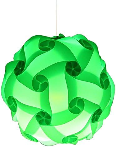 Navischka Lightweight Ceiling Pendant DIY IQ Lampshade Puzzle Lamp Shade Kit 1000CM Adjusting Height Diameter 30cm (Green)