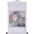 Bird and Flower Wall Art Painting - White