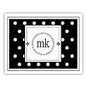 Swiss Dots Stampable Notecards in Black - Set of 10 by PSA Essentials