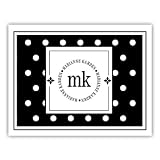 Swiss Dots Stampable Notecards in Black - Set of 10 by PSA Essentials