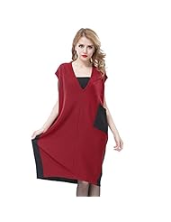 V-neck Sleeveless Cashmere/Cotton/Nylon/Rayon/Wool Sweater  Dress