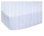 SheetWorld Fitted Bassinet Sheet - Blue Pinstripe Jersey Knit - Made In USA