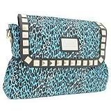 Betseyville Wild Baby Betsey Messenger Diaper Bag 6 Piece Set (Blue) New - Fast Low Shipping