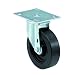 E.R. Wagner Plate Caster, Swivel, Polyolefin Wheel, Roller Bearing, 375 lbs Capacity, 4" Wheel Dia, 1-3/8" Wheel Width, 5-3/8" Mount Height