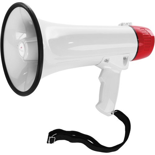 Polsen MP15 15W Megaphone with Siren and Detachable Microphone