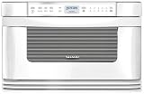 Sharp Insight Pro Series KB6024MW 24 Built-in Microwave Drawer with 1.0 cu. ft. Capacity, 1000 Cooking Watts, 11 Power Levels, Angled Digital Touch Controls and Automatic Door Opening: White