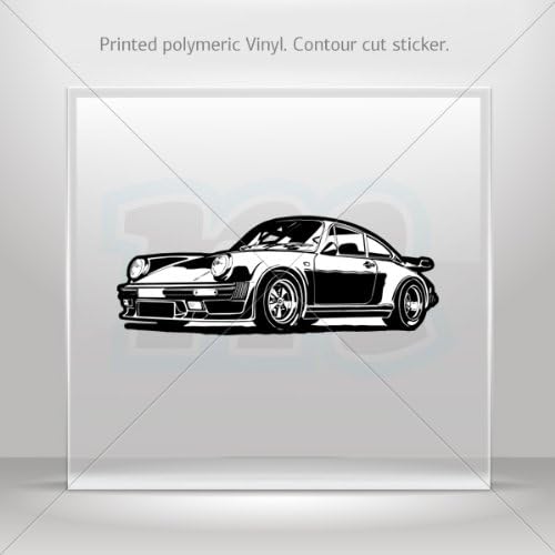 Decal Stickers Classic Car Porche 911 car helmet window bike Garage door 6 X 2.2 Inches Vinyl color print 0600 XW922