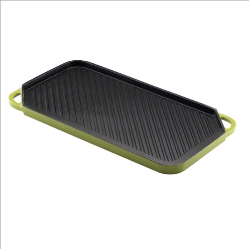 Rachael Ray Cast Iron Double Burner Griddle - Green